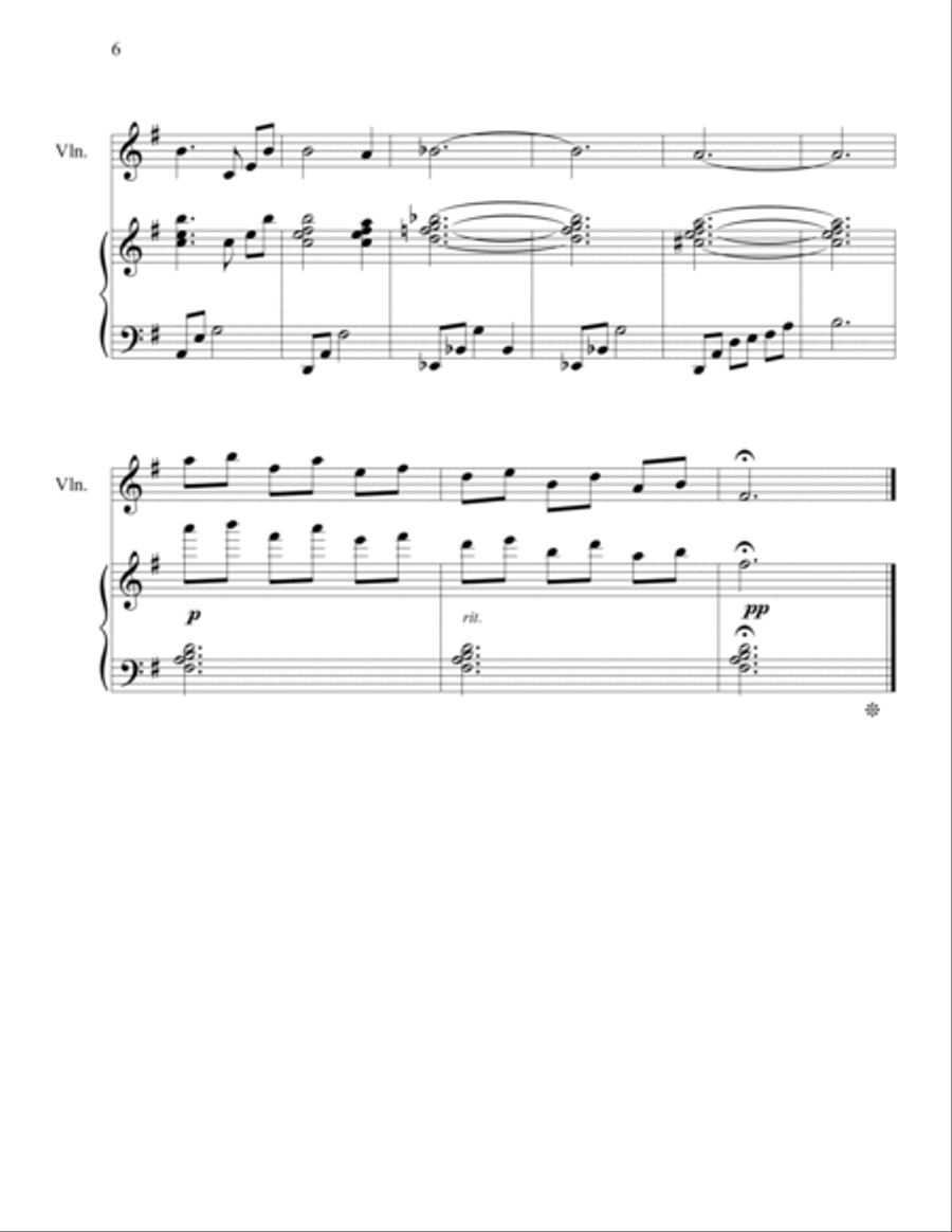 Hymn Collection for Advanced Piano & Violin Violin Solo scores gallery preview page 6