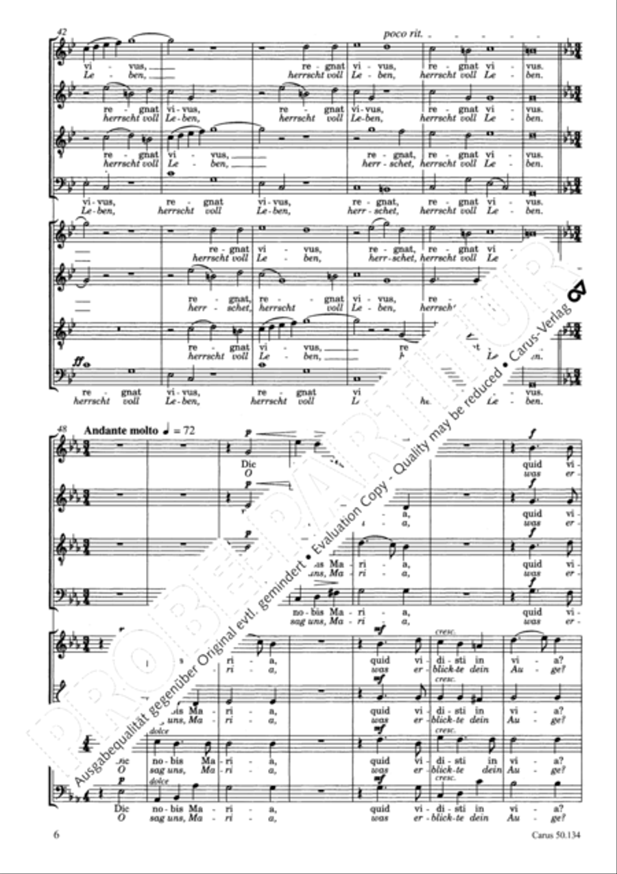 Osterhymne 4-Part scores gallery preview page 7