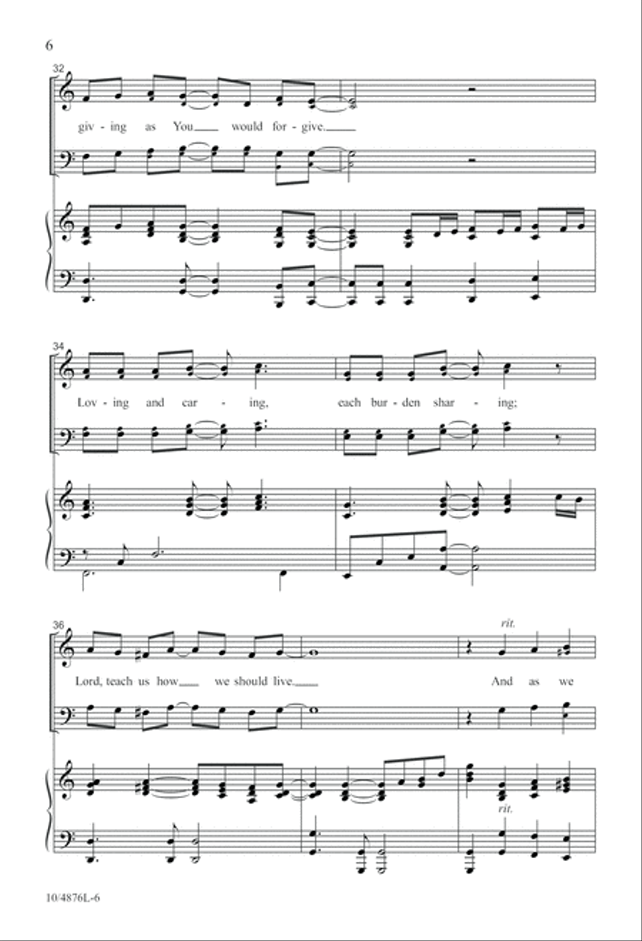Strength for Tomorrow, Grace for Today 4-Part scores gallery preview page 6