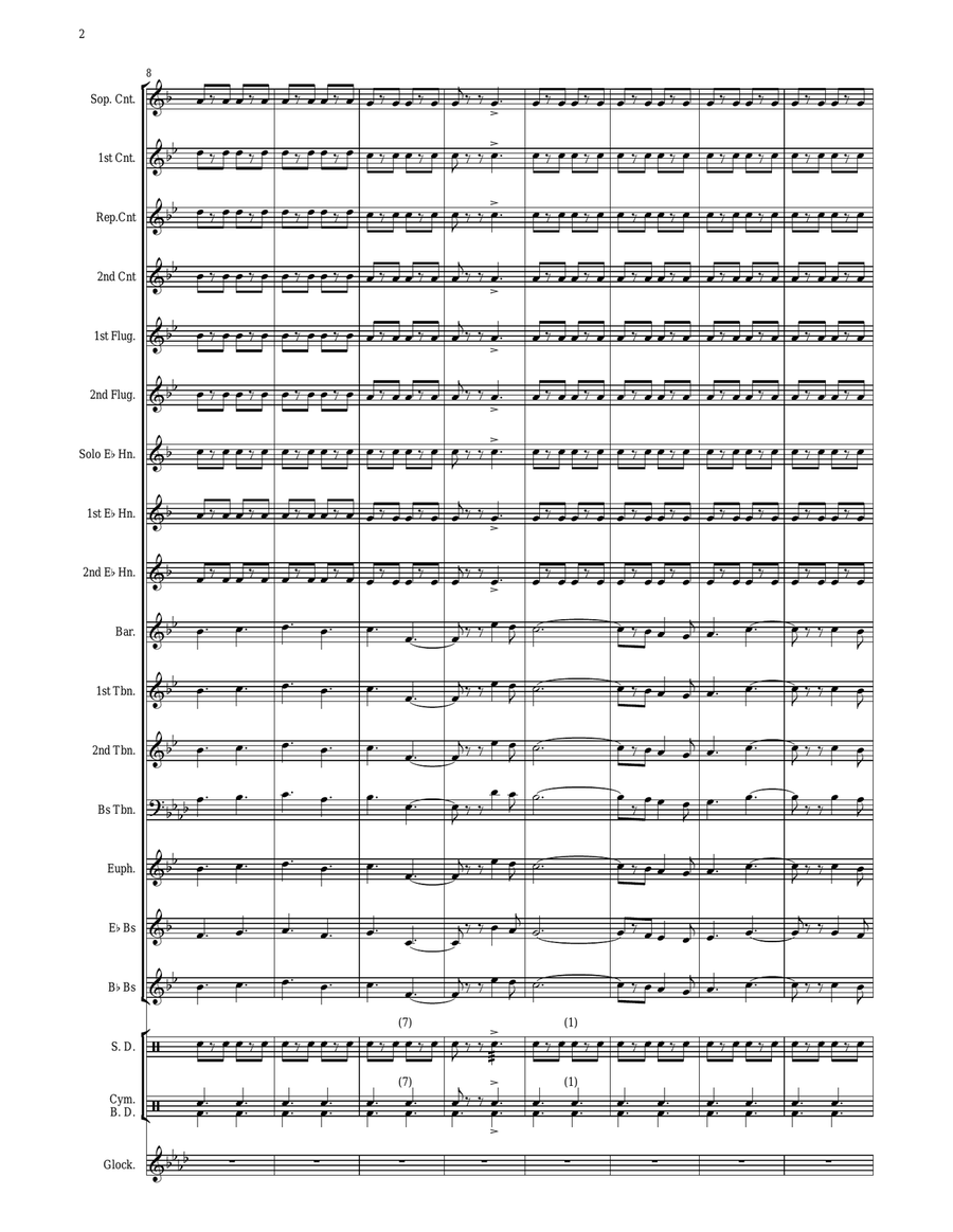 The Knights of Malta (Military March - Brass Band) Brass Band scores gallery preview page 6