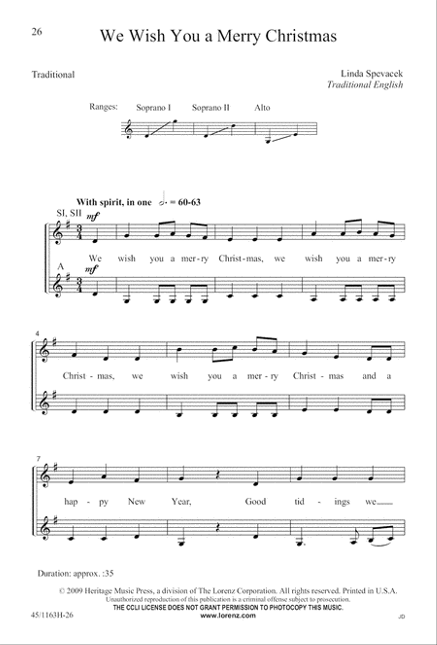 A-Caroling We Go! A-Caroling We Go! SSA scores gallery preview page 26