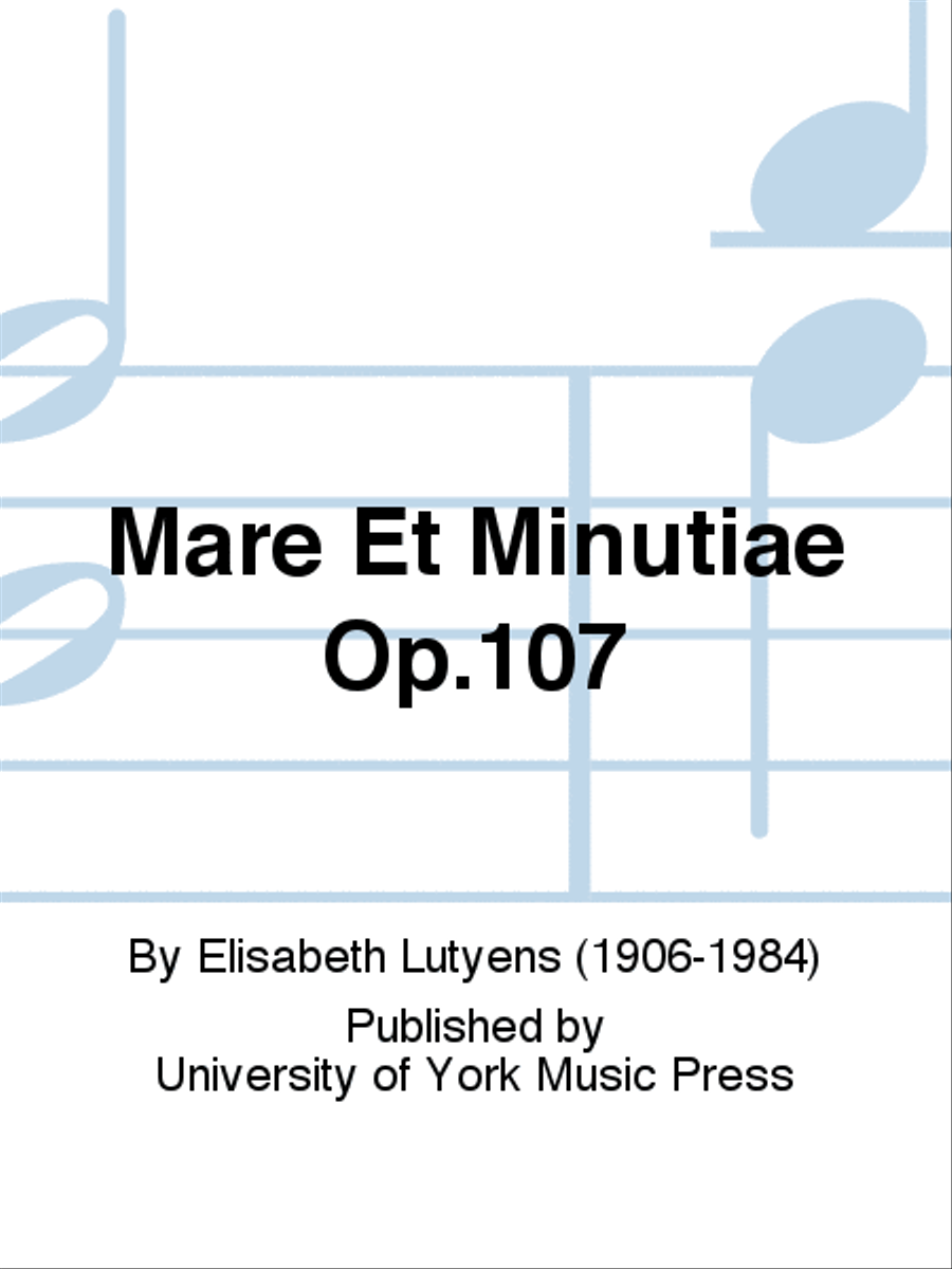 Mare Et Minutiae Op.107 String Quartet scores gallery preview page 1