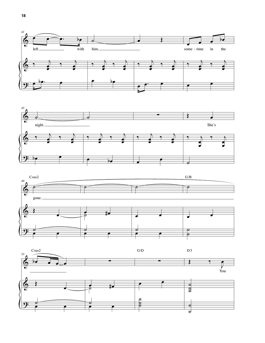 She's Gone She's Gone Voice scores gallery preview page 3