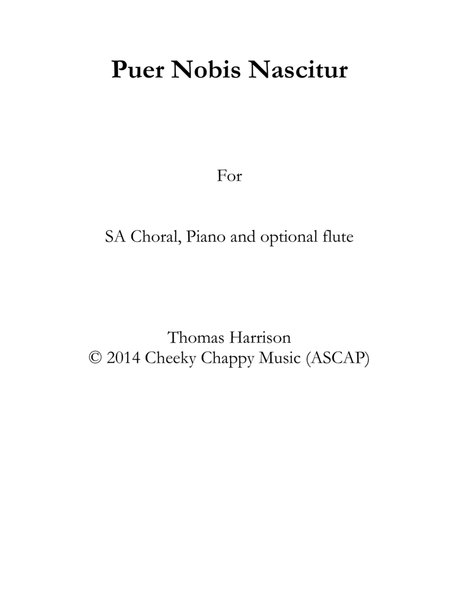 Puer Nobis Nascitur SA scores gallery preview page 1