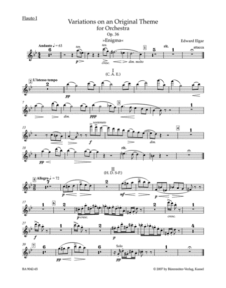 Variations on an Original Theme for Orchestra op. 36 