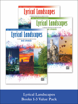 Book cover for Lyrical Landscapes, Books 1-3