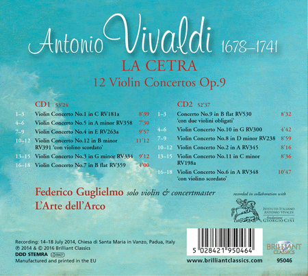 Vivaldi: La Cetra - 12 Violin Concertos, Op.9
