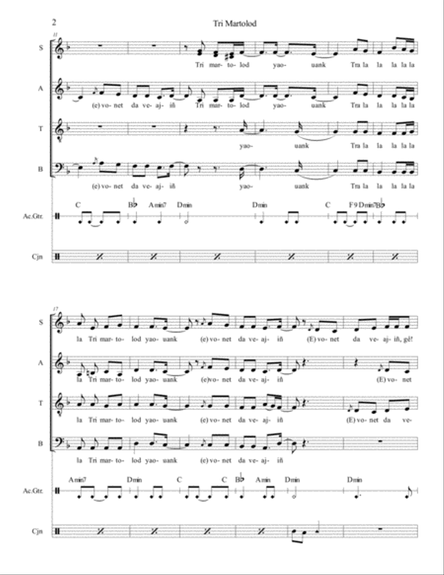 Tri Martolod 4-Part scores gallery preview page 2