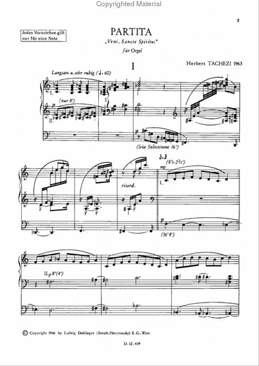 Partita Veni,Sancte Spiritus Organ scores gallery preview page 2
