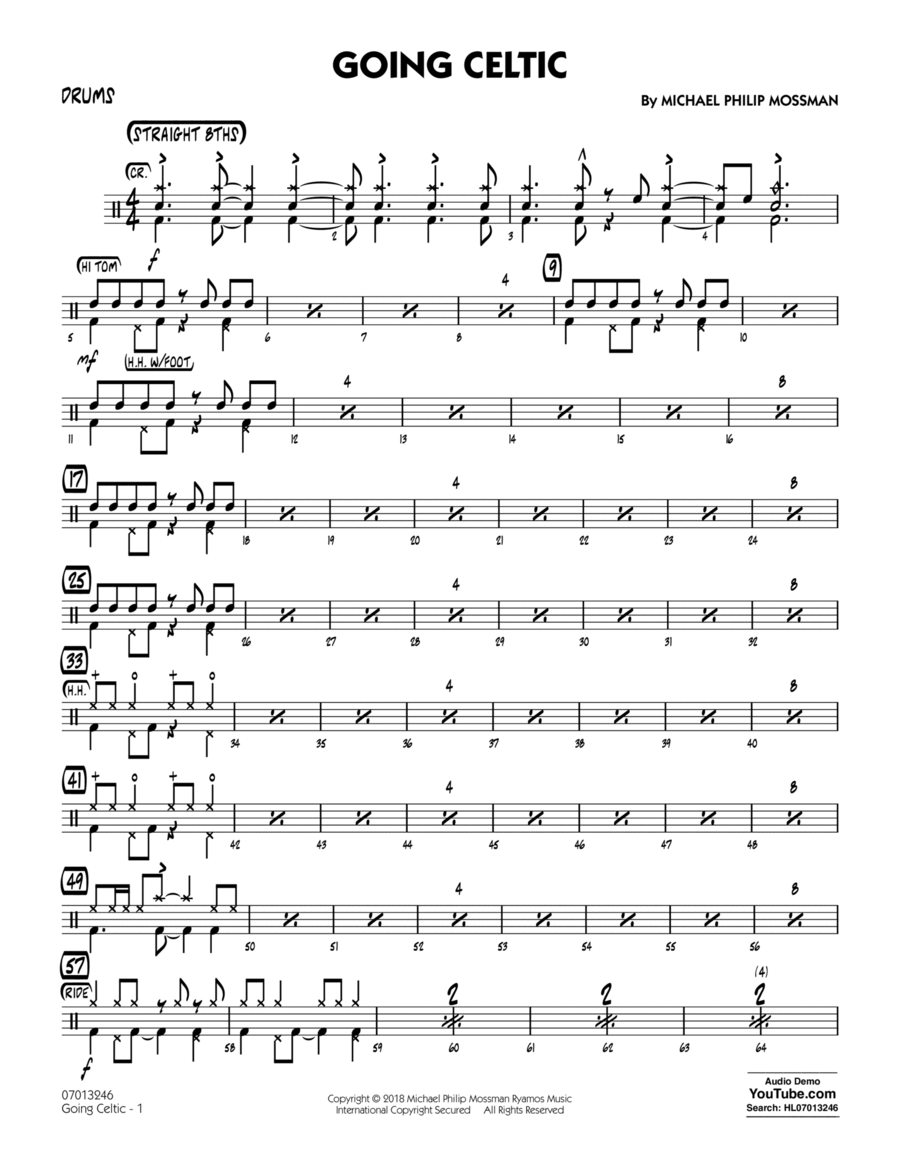 Going Celtic - Drums Drums scores gallery preview page 1