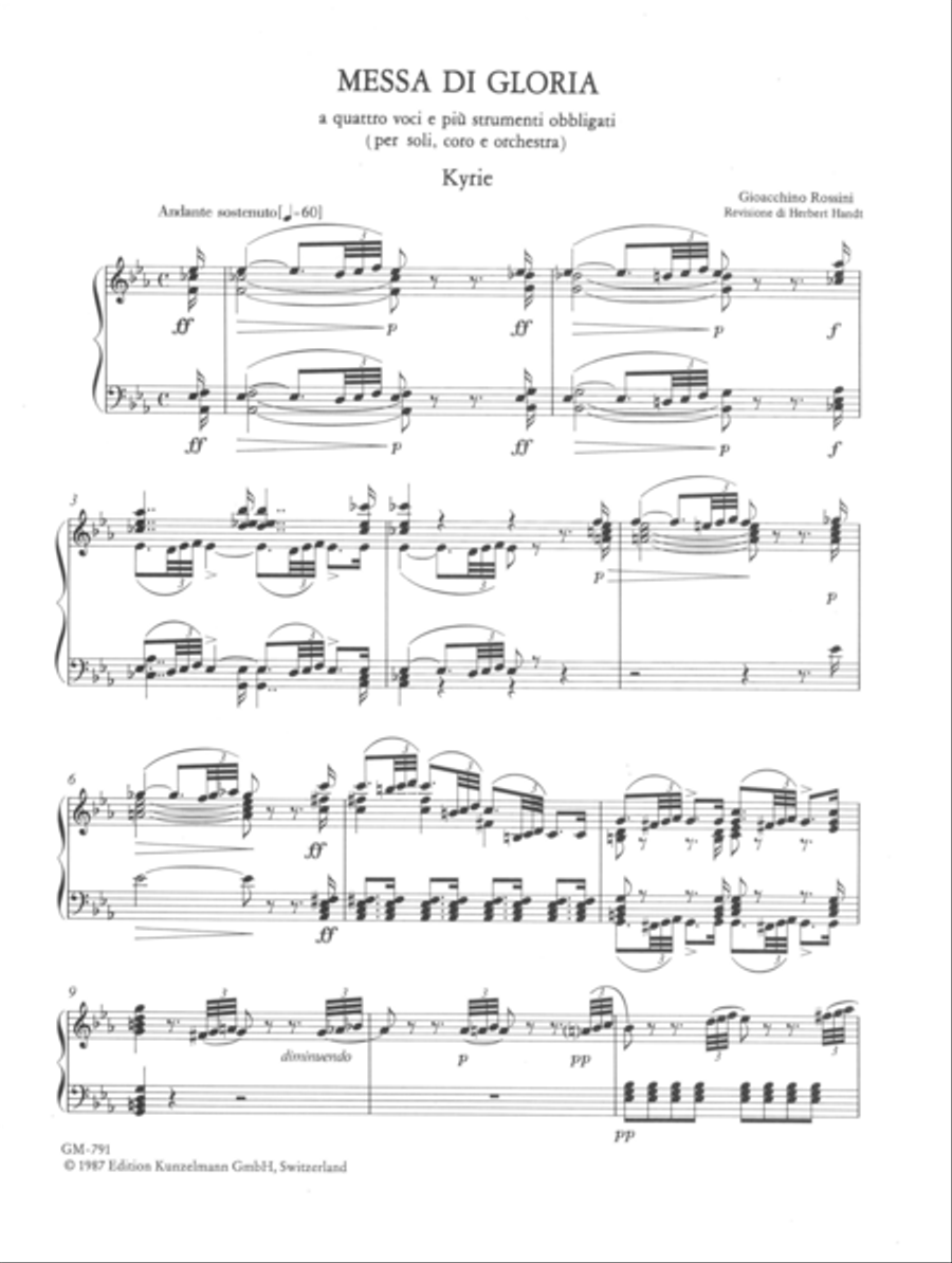 Messa di Gloria for soli, mixed choir and orchestra Mixed Choir scores gallery preview page 2