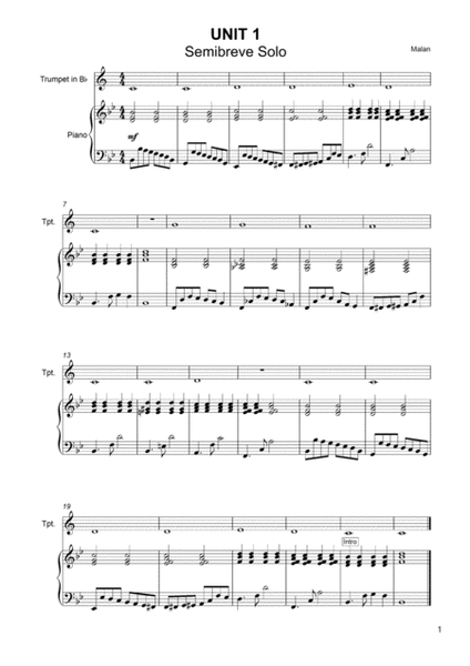Trumpet Method (Piano accompaniment)