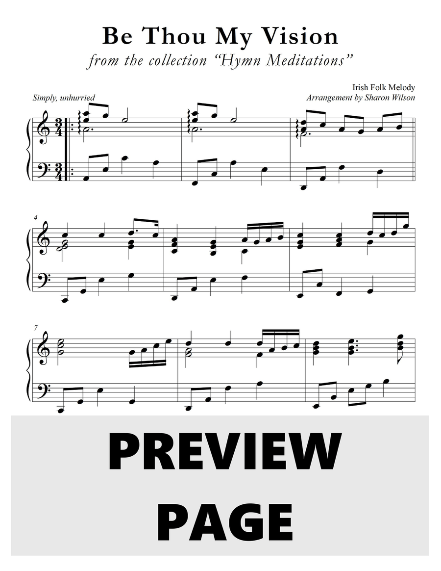Hymn Meditations (A Collection of LARGE PRINT Two-page Hymns for Solo Piano) Piano Solo scores gallery preview page 5