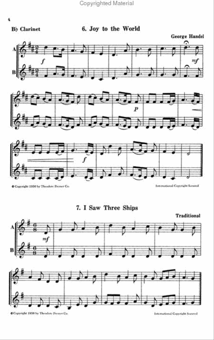 Play A Song Of Christmas, Clarinet or Trumpet Chamber Music scores gallery preview page 3