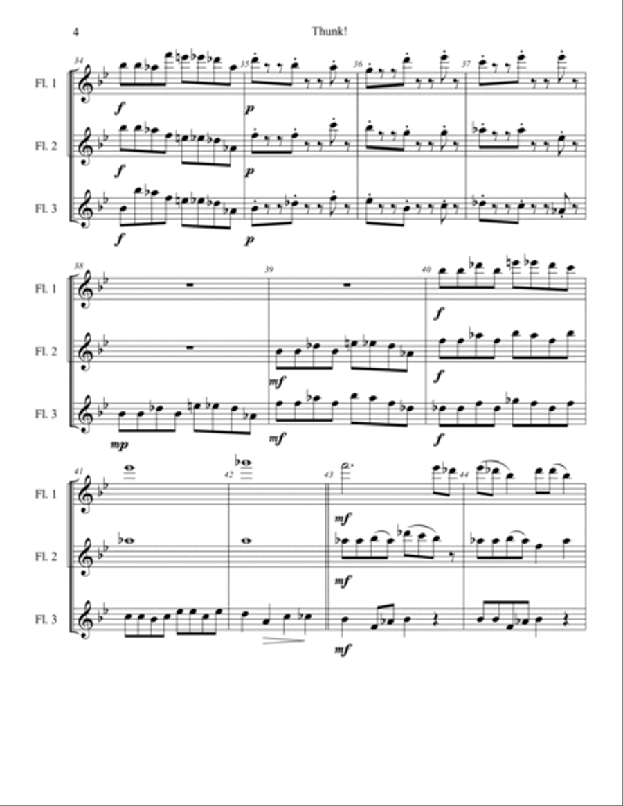 Thunk! Woodwind Trio scores gallery preview page 5