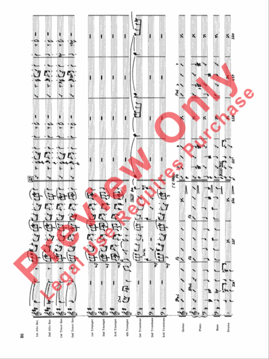 Original Big Band Sounds Big Band scores gallery preview page 87
