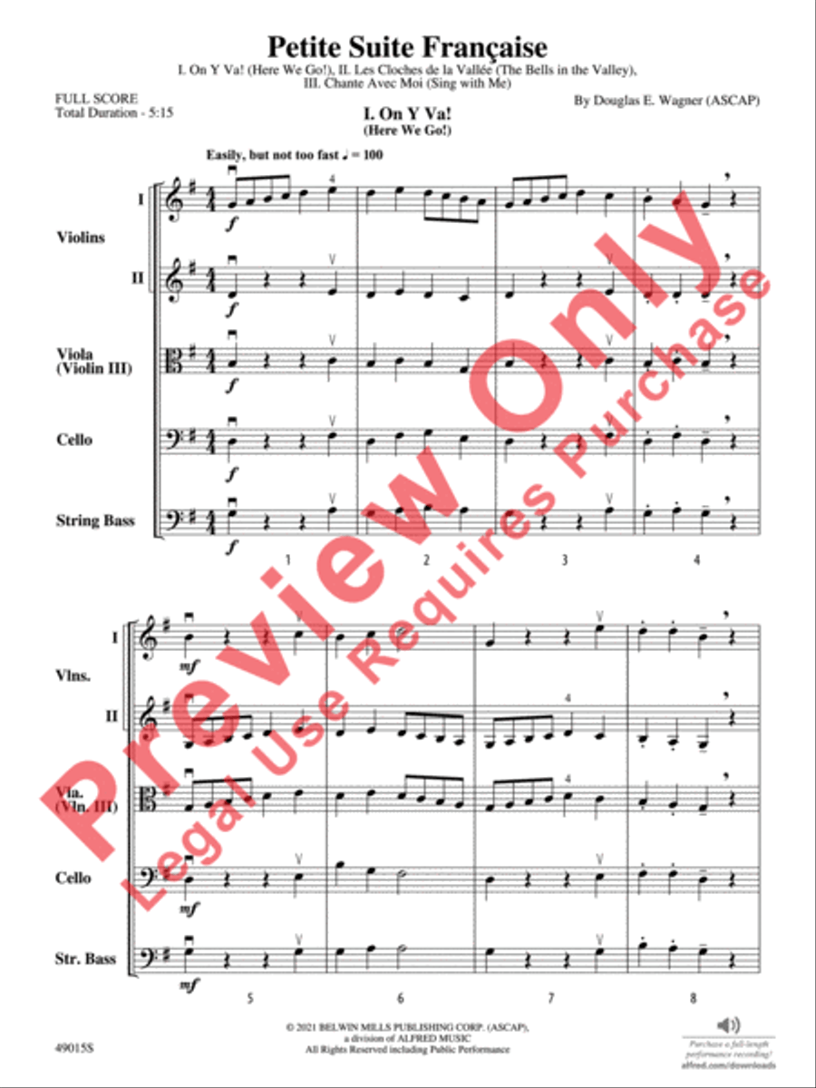 Petite Suite Française Petite Suite Française String Orchestra scores gallery preview page 4