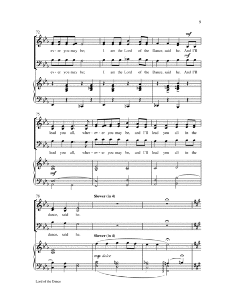 Lord of the Dance 3-Part scores gallery preview page 10