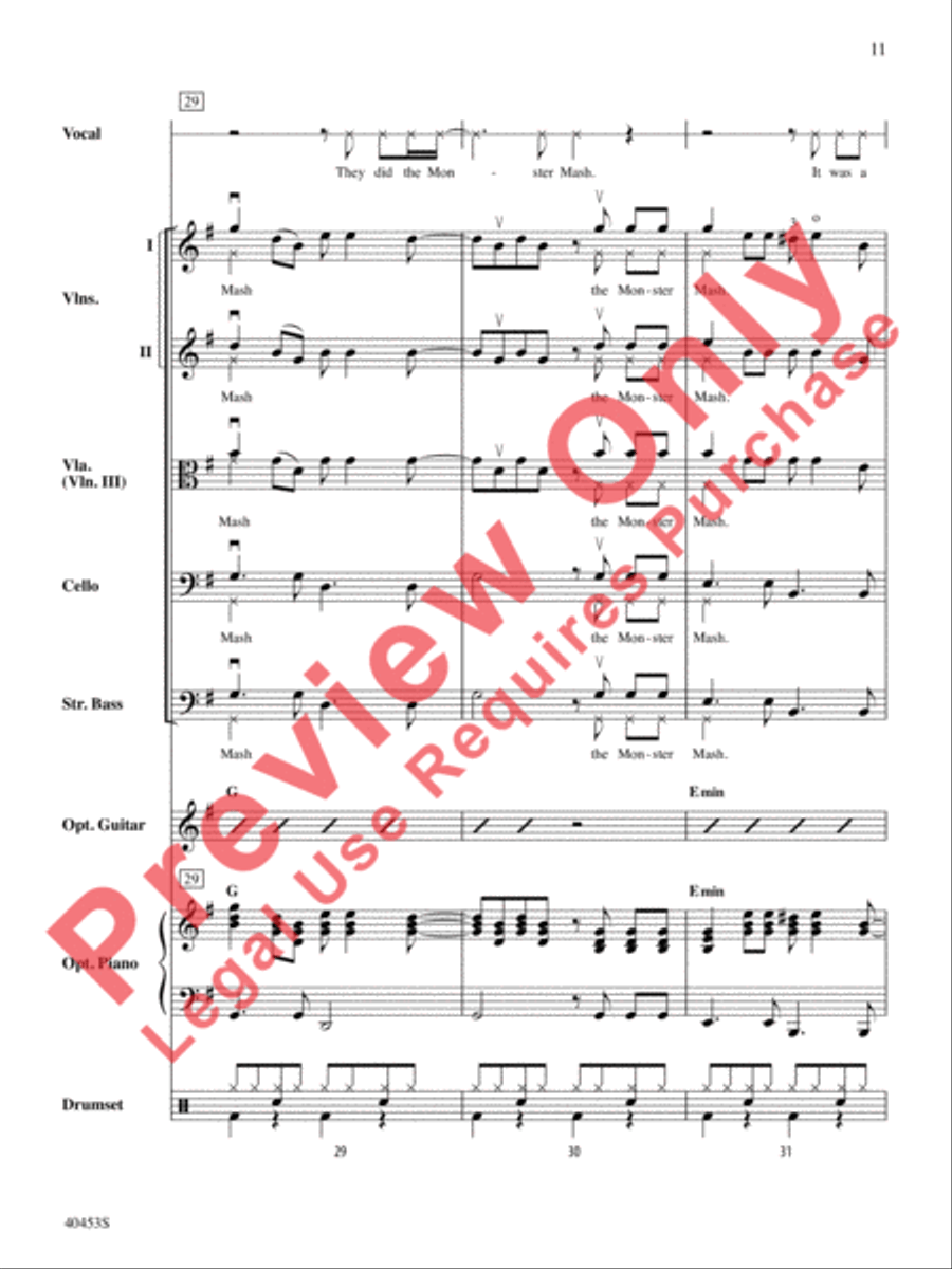 Monster Mash String Orchestra scores gallery preview page 12