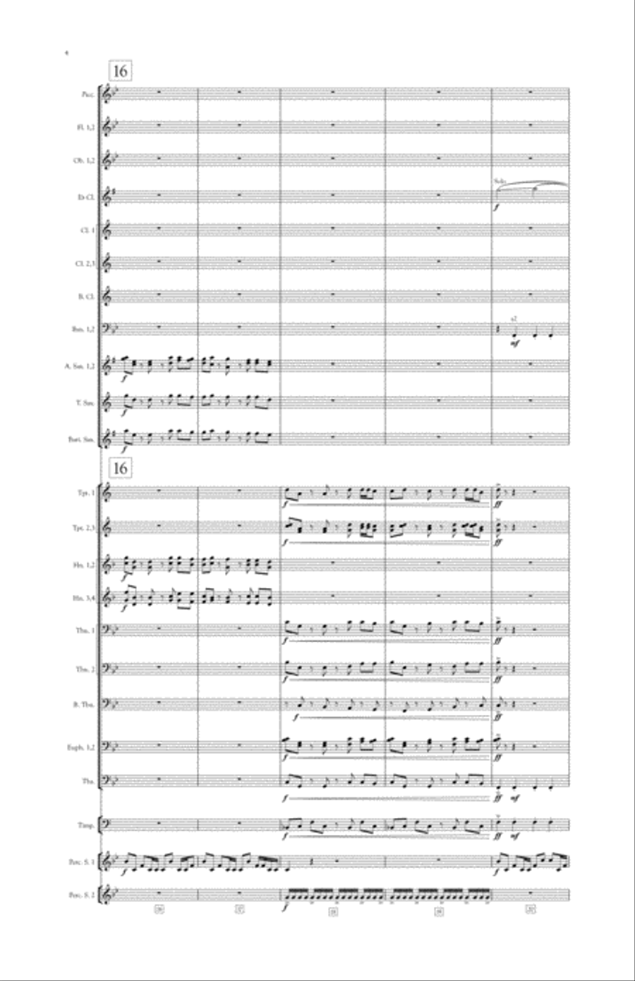 Rant and Rave - for Two Percussionists and Symphonic Band Concert Band scores gallery preview page 6