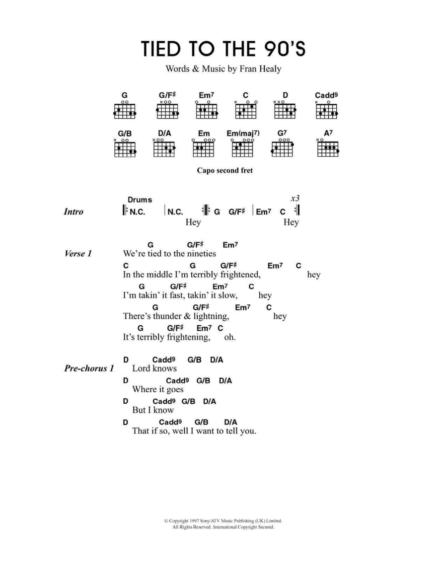 Tied To The 90s Acoustic Guitar scores gallery preview page 1