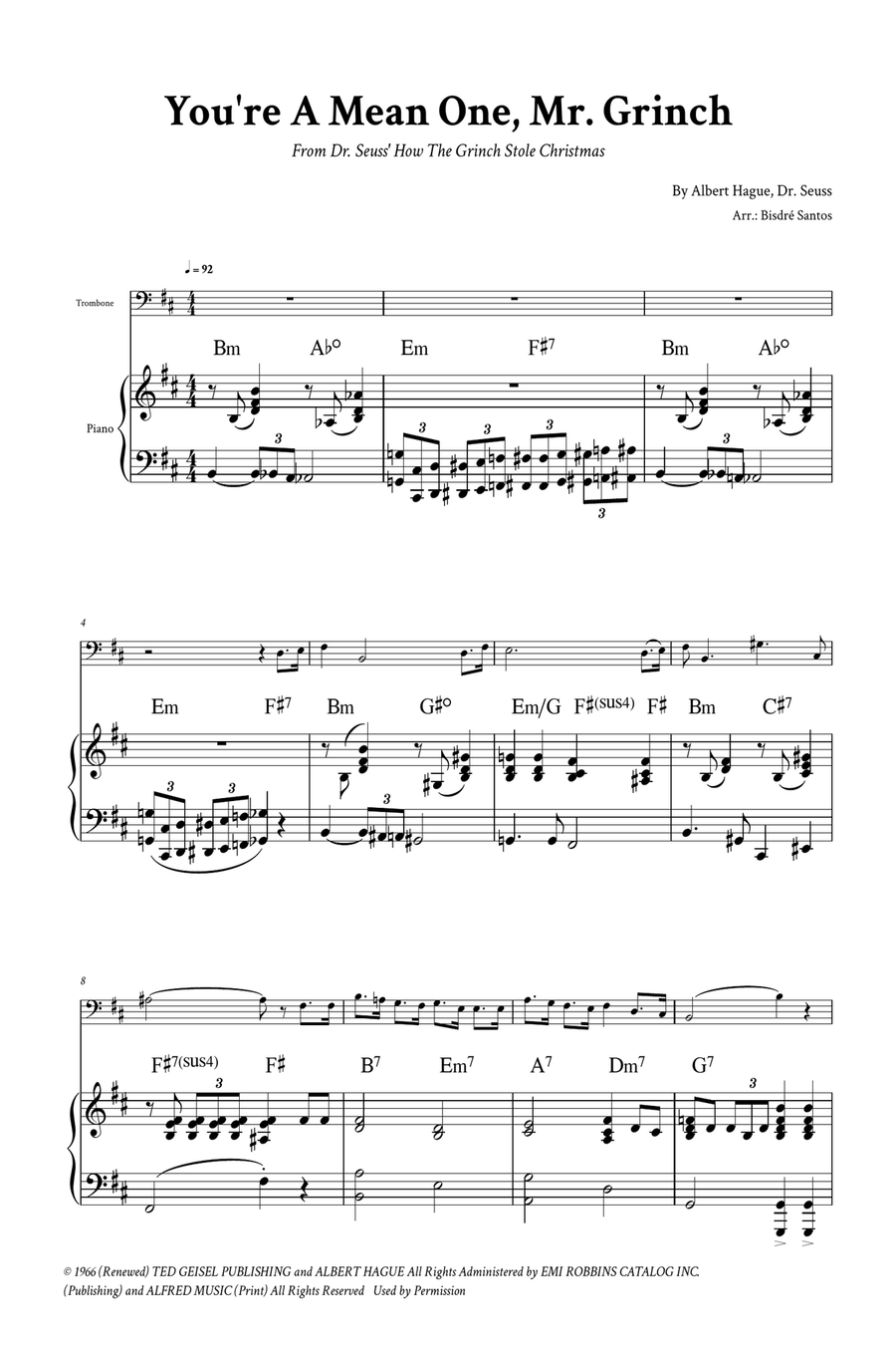 You're A Mean One, Mr. Grinch Piano scores gallery preview page 2