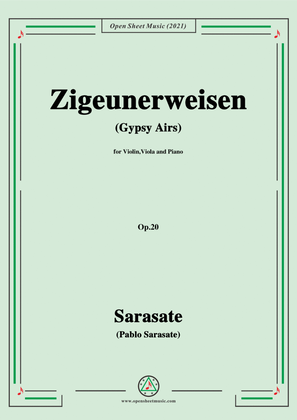 Book cover for Sarasate-Zigeunerweisen(Gypsy Airs),Op.20,for Violin,Viola and Piano