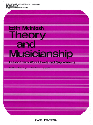 Book cover for Theory and Musicianship, Book 2, Part 1: