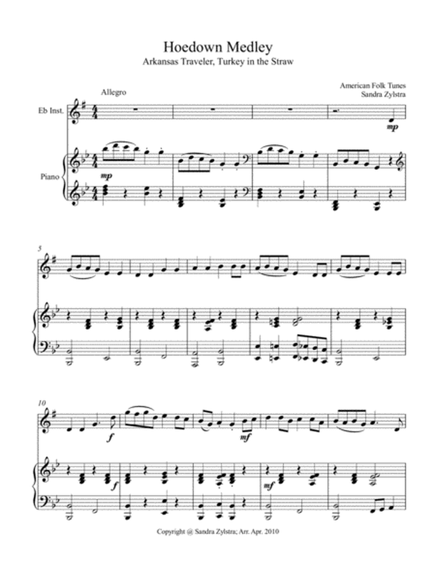 Hoedown Medley (treble Eb instrument solo) image number null