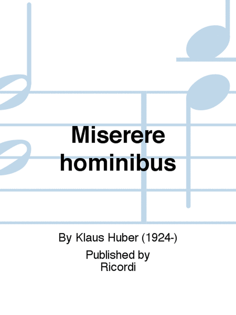 Miserere hominibus