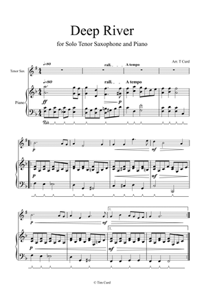 Deep River for Solo Tenor Saxophone and Piano