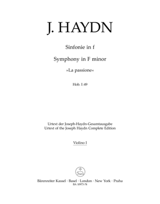 Symphony F minor Hob. I:49 "La passione"