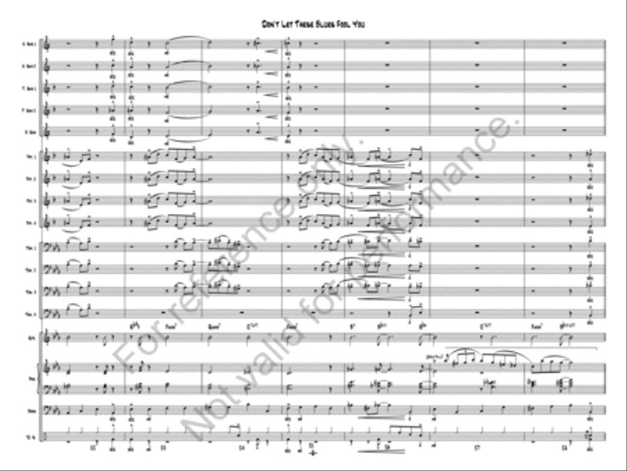 Don't Let These Blues Fool You Jazz Ensemble scores gallery preview page 7