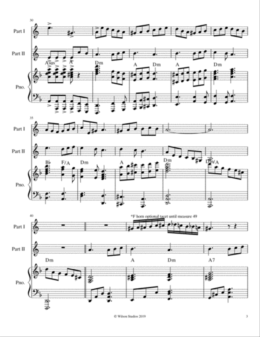 Oh the Deep, Deep Love of Jesus--F horn duet Brass Duet scores gallery preview page 3