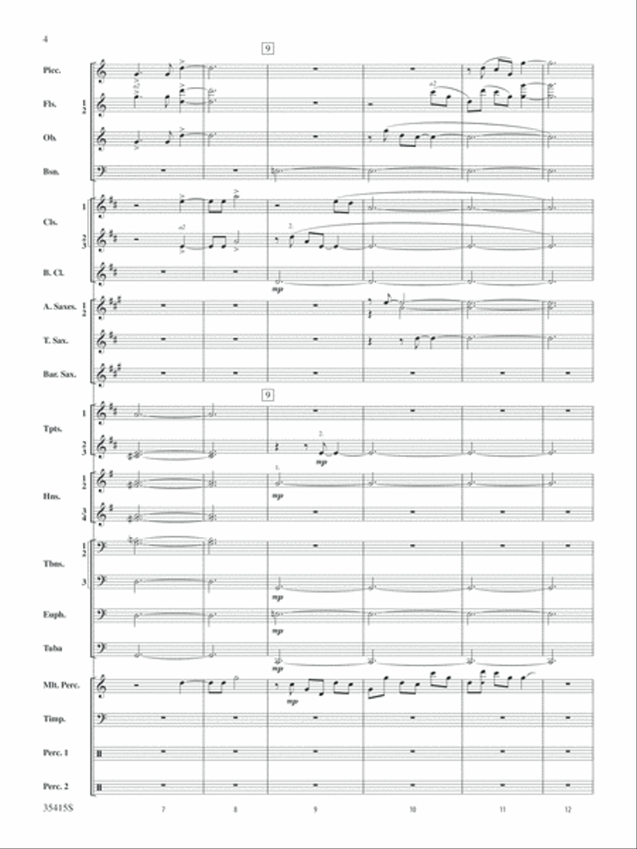 A Hymn Tune Rhapsody: Score Concert Band scores gallery preview page 4