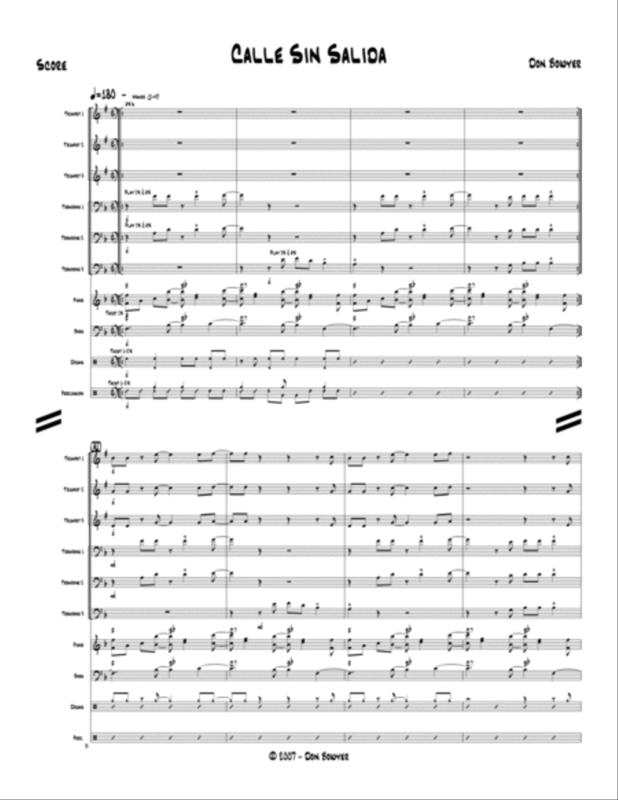 Calle Sin Salida Brass Ensemble scores gallery preview page 2