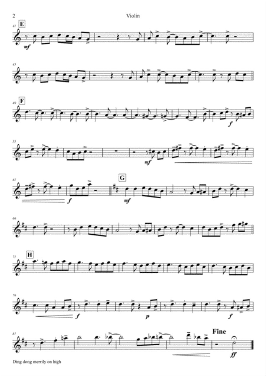 Ding dong merrily on high - Swing - String Trio String Trio scores gallery preview page 4
