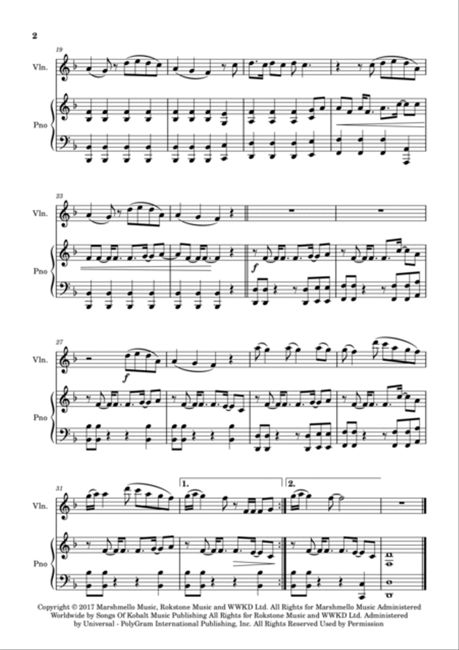 Happier Happier Violin Solo scores gallery preview page 2