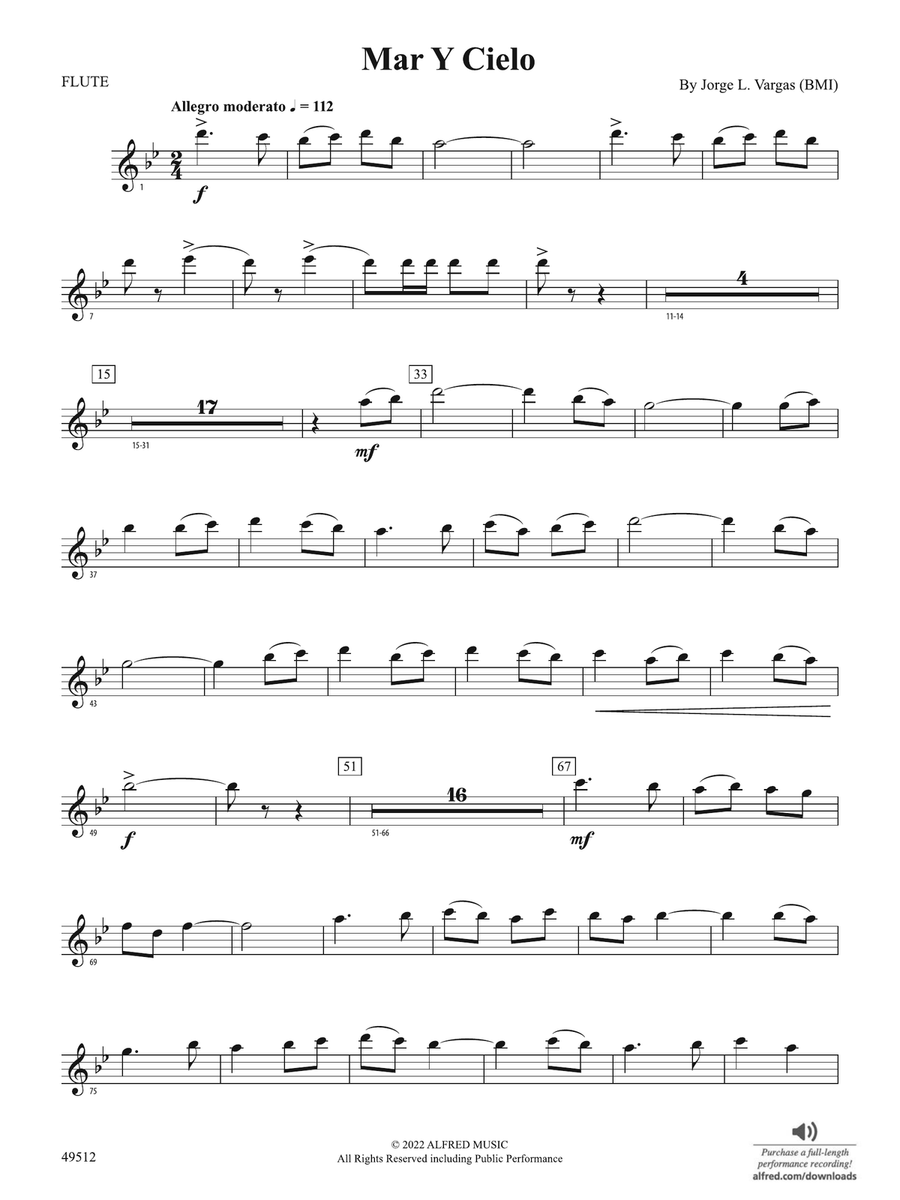 Mar Y Cielo: Flute