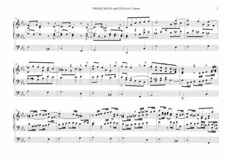 PASSACAGLIA and FUGUE in C Minor - Bwv 582 - For Organ 3 staff image number null
