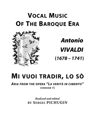 Book cover for VIVALDI Antonio: Mi vuoi tradir, lo sò (version 1), aria from the opera "La verità in cimento", ar