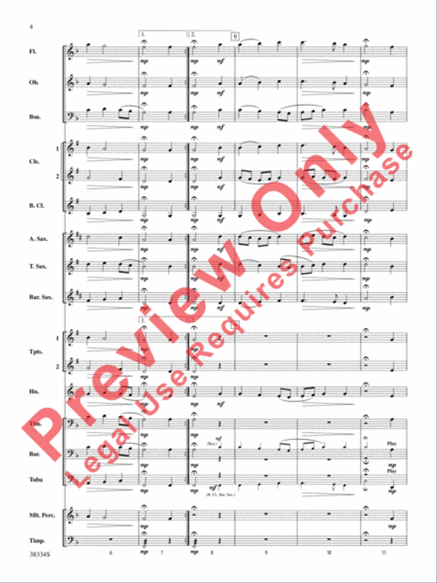 Chorale and Fugue Chorale and Fugue Concert Band scores gallery preview page 5
