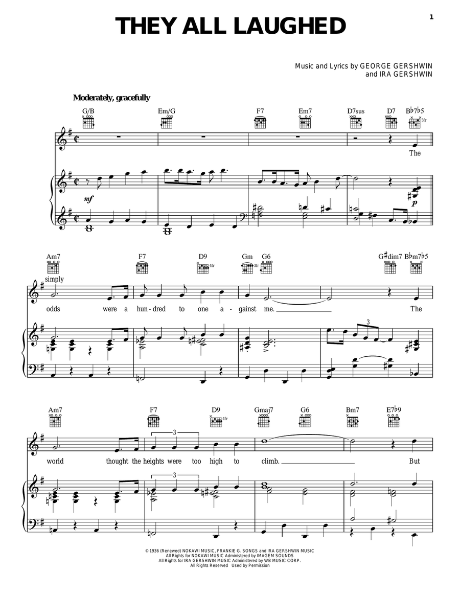 They All Laughed Guitar scores gallery preview page 1
