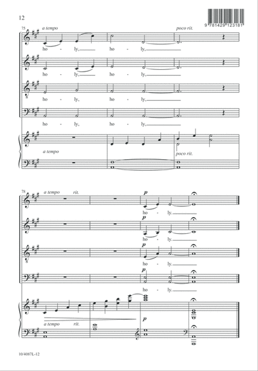 Holy (Sanctus) Divisi scores gallery preview page 13