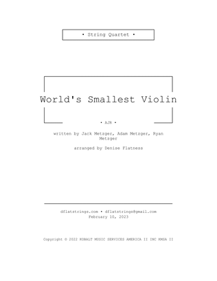 Book cover for World S Smallest Violin