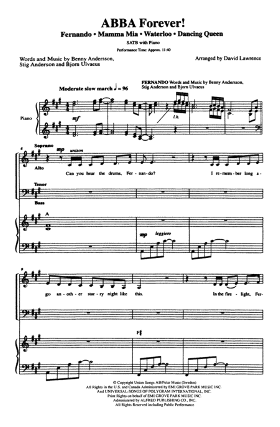 ABBA Forever! 4-Part scores gallery preview page 33