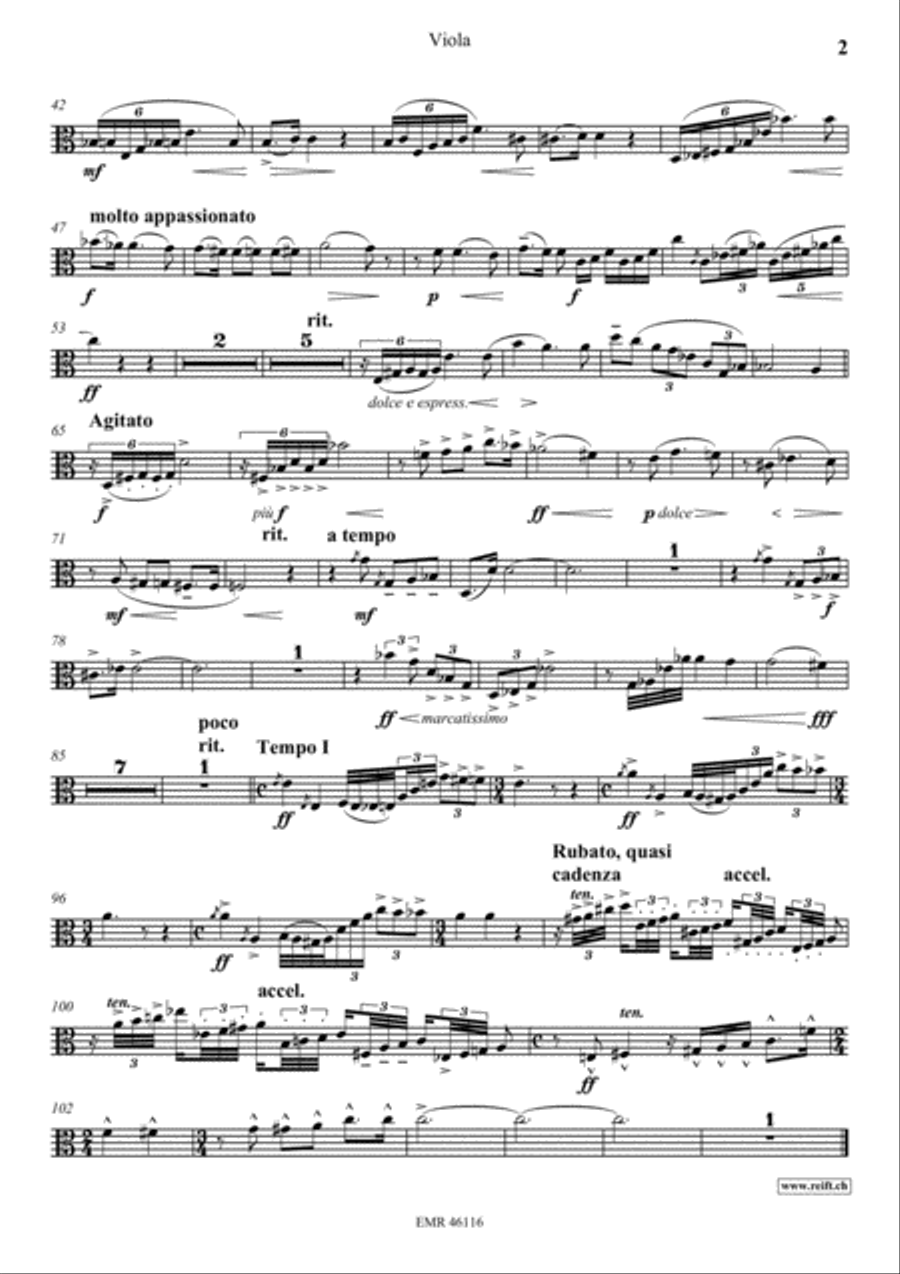 Poeme No. 1 Viola scores gallery preview page 3