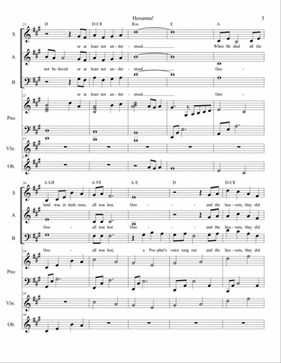 Hosanna (Full Score & Parts) Chamber Orchestra scores gallery preview page 5