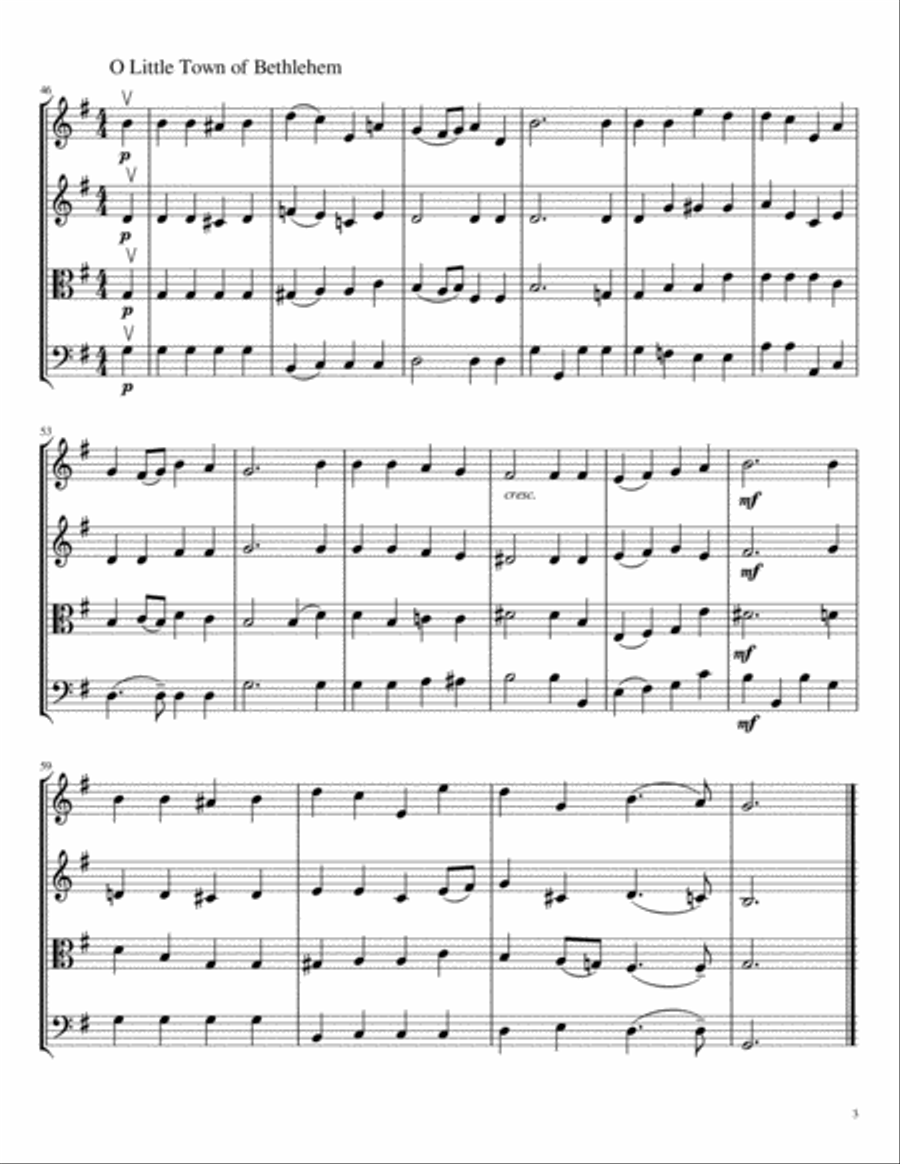 Carols for String Quartet, Volume I String Quartet scores gallery preview page 4