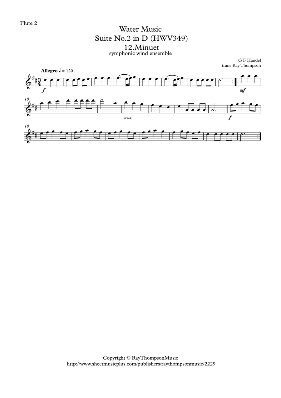 Handel: Suite No.2 in D (HWV349) 